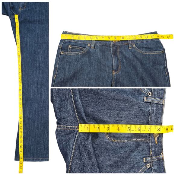 MMK Bootcut Jeans Size 6 Dark Stretch Denim Michael Kors Gold Sausilito Boot - Picture 6 of 9